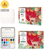[Pack of 5]Wholesale-Watercolor Coloring Club Box - Holiday
