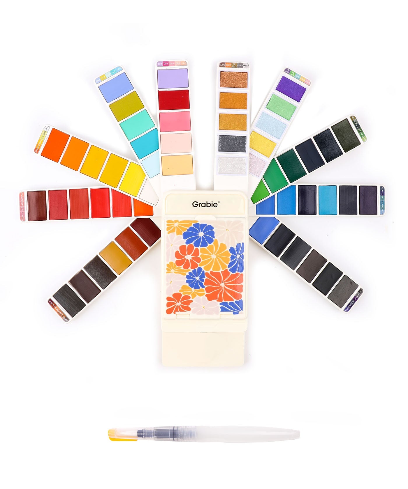 Grabie Foldable Watercolor Set Of 56 With Water Brush | Grabie Watercolor, best watercolor, watercolor travel set