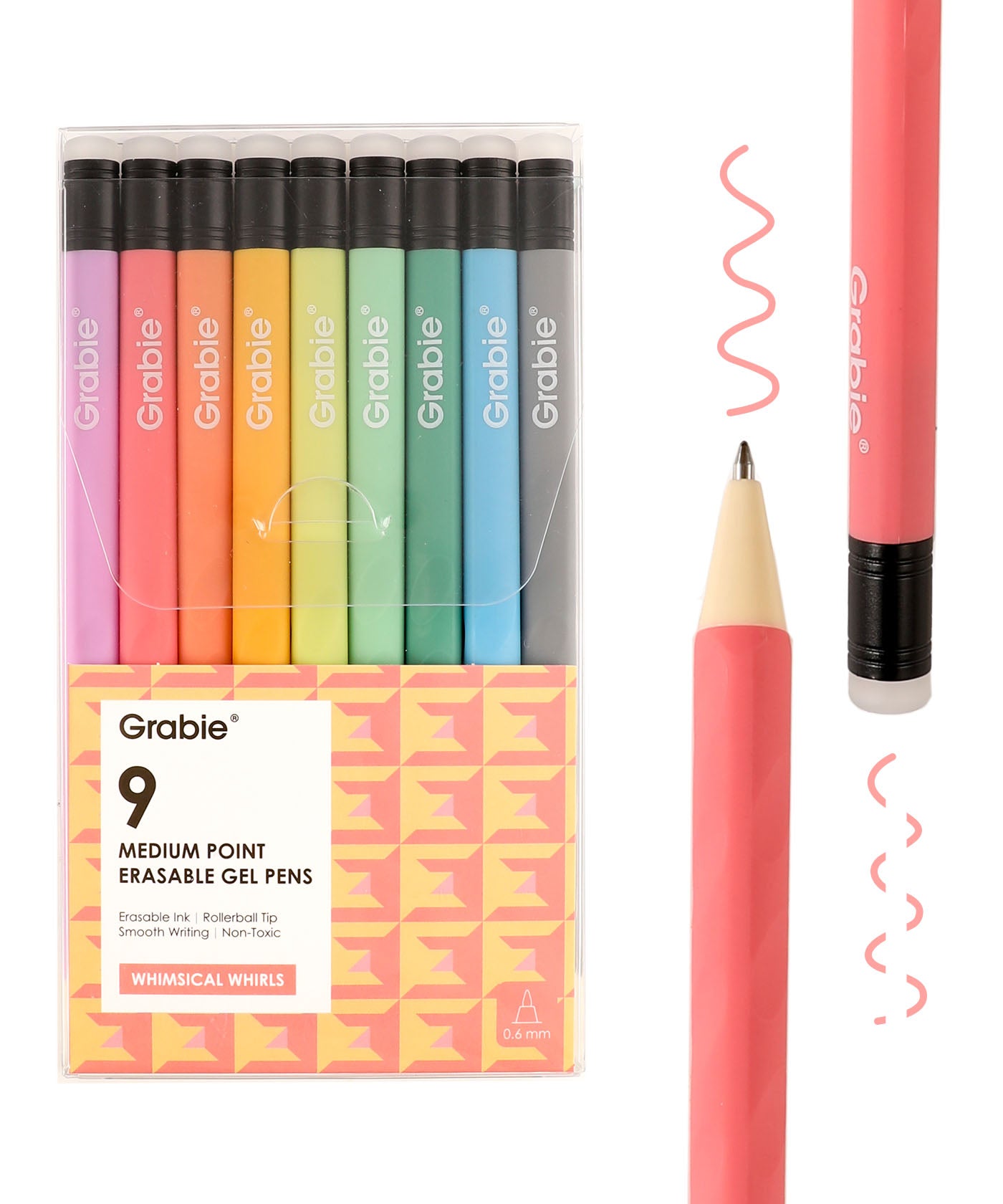 Grabie Medium Point Erasable Gel Pen Set Of 36 - Erasable Pens, Pen Eraser, Erasable Pen, Best Pens For Note Taking, Erasable Gel Pens, Best Pens For Journaling, Eraseable Pens, Good Pens For Journaling, Ink Eraser Pen, Best Erasable Pen, Best Erasable Pens, Grabie Journal Pens, Grabie Journal Pen, Grabie Stationery Pens, Grabie Stationeries, Grabie Art, Grabie Art Supplies, Grabie Supplies, Grabie Drawing Pens, Grabie Drawing Pen
