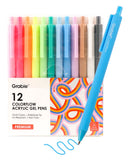 [Pack of 5] Retractable Colorflow Acrylic Gel Pen Set of 12