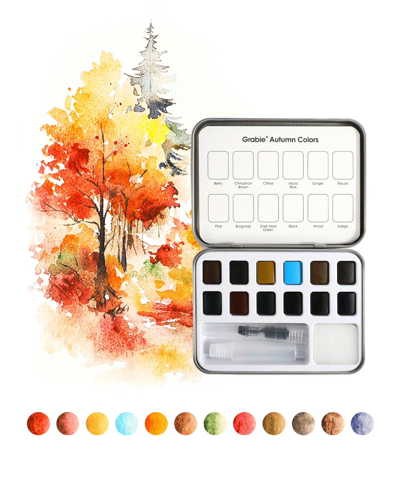 Good Watercolor Sets, Portable Watercolor Set, Good Watercolor Sets, Mini Travel Watercolor Set, Watercolor Half Pan, Watercolor Paints, Watercolor Set, Easy Watercolor Painting, Watercolor Painting Supplies, Pocket Watercolor Set, Grabie Watercolor, Grabie Watercolor Paint, Grabie Watercolor Paint Set, Grabie Best Watercolor Set, Grabie Watercolor With Brush, Grabie Art, Grabie Art Supplies, Grabie Watercolor With Brush